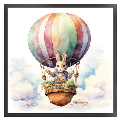 Easter Hot Air Balloon Bunny - 11CT Stamped Cross Stitch 40*40CM