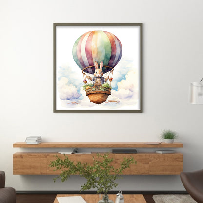 Easter Hot Air Balloon Bunny - 11CT Stamped Cross Stitch 40*40CM