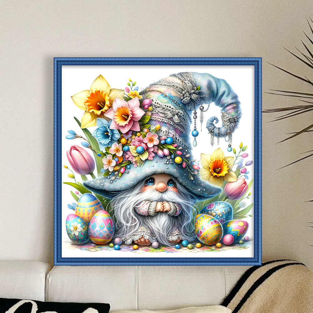 Easter Gnome - 11CT Stamped Cross Stitch 40*40CM