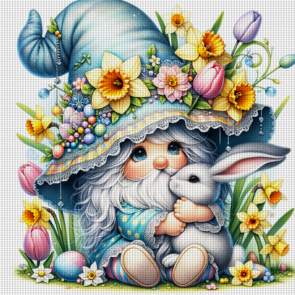 Easter Gnome - 11CT Stamped Cross Stitch 40*40CM