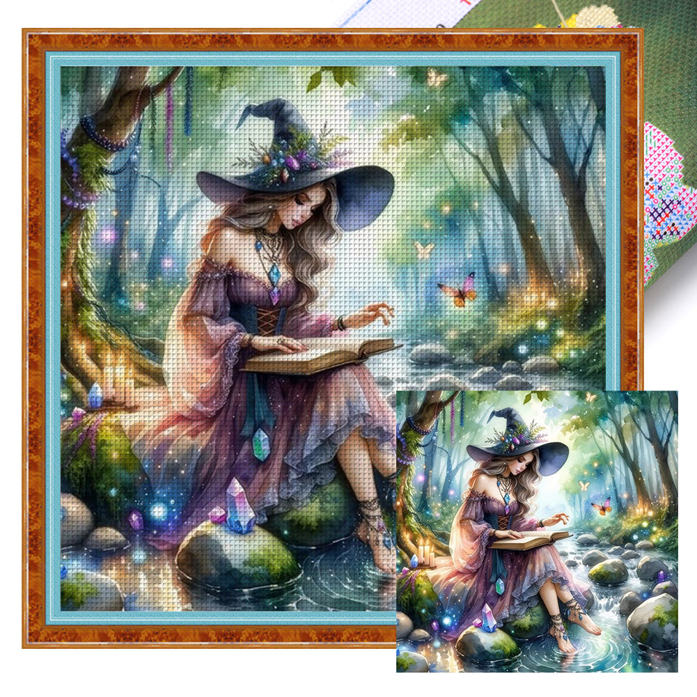 Witch - 11CT Stamped Cross Stitch 50*50CM