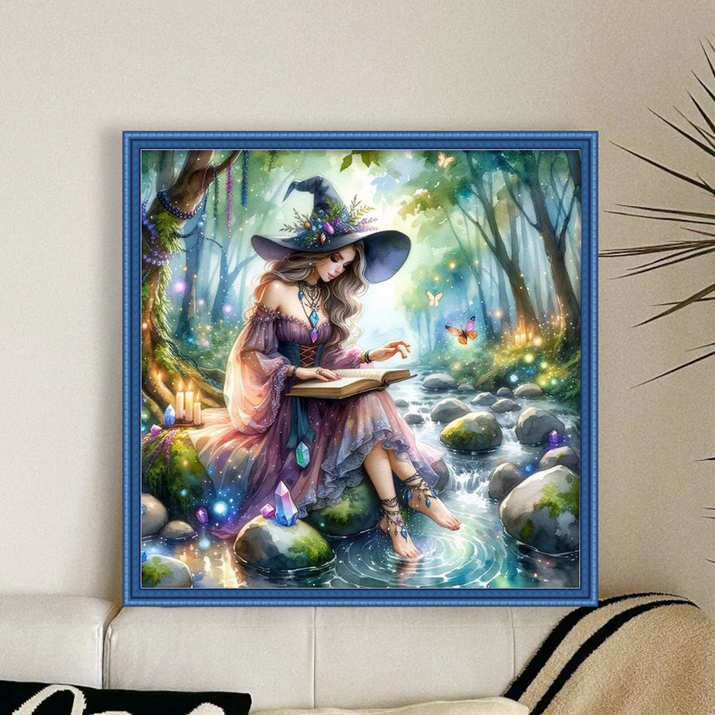 Witch - 11CT Stamped Cross Stitch 50*50CM