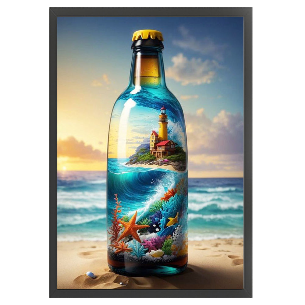 The Underwater World In A Bottle - 11CT Stamped Cross Stitch 40*60CM