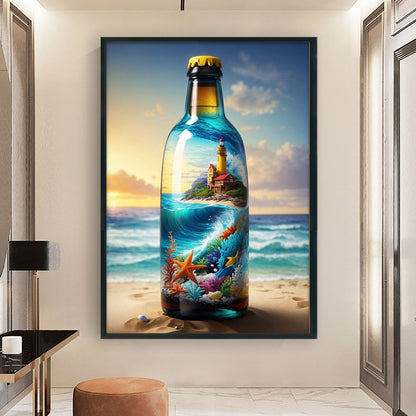 The Underwater World In A Bottle - 11CT Stamped Cross Stitch 40*60CM