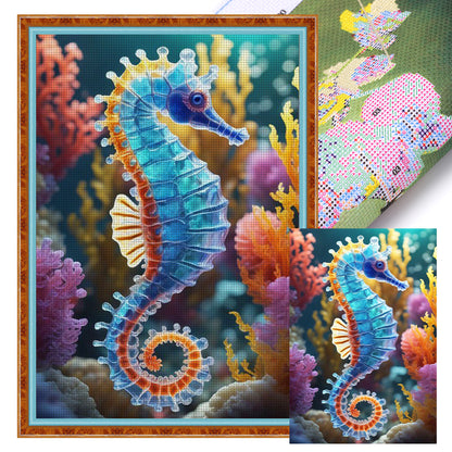 Seahorse - 11CT Stamped Cross Stitch 40*60CM