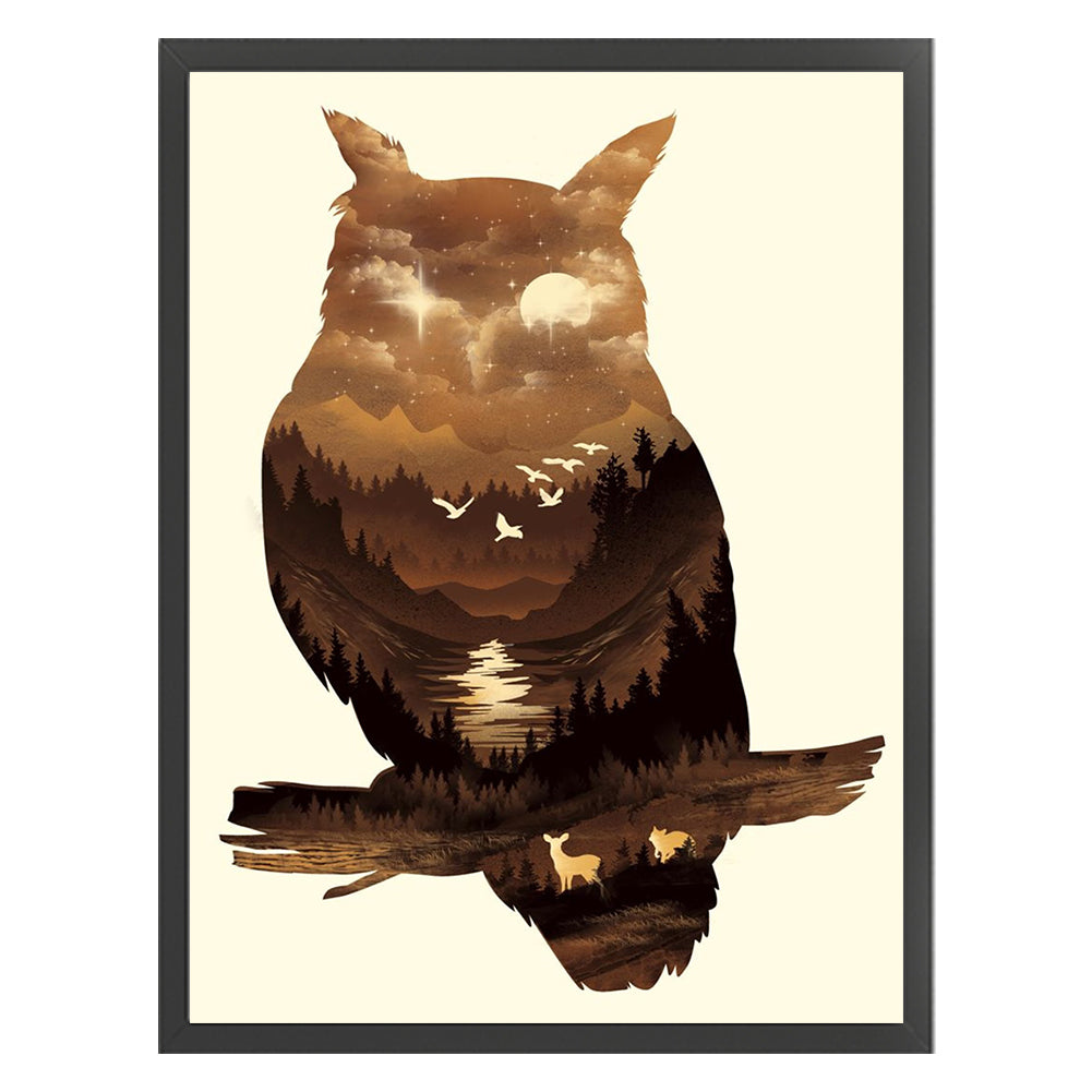 Owl - 11CT Stamped Cross Stitch 40*56CM