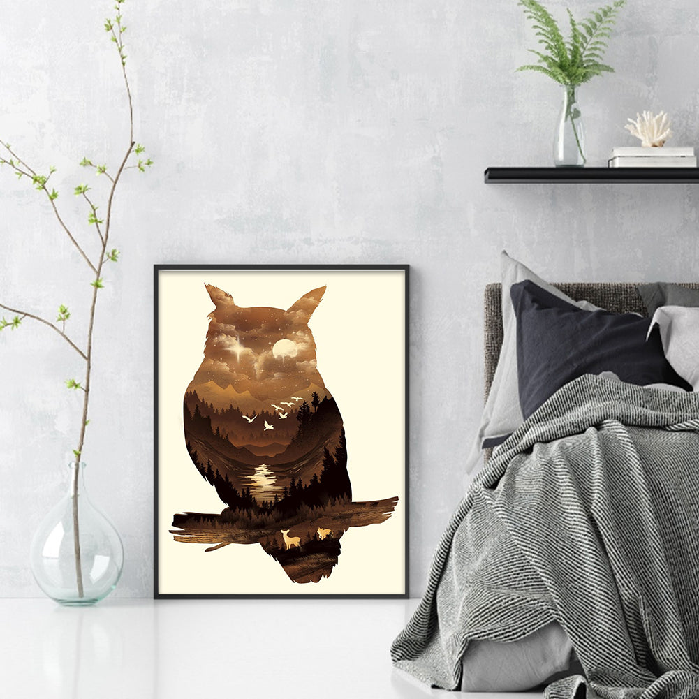 Owl - 11CT Stamped Cross Stitch 40*56CM