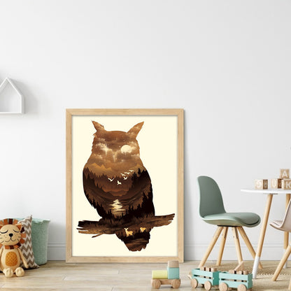 Owl - 11CT Stamped Cross Stitch 40*56CM