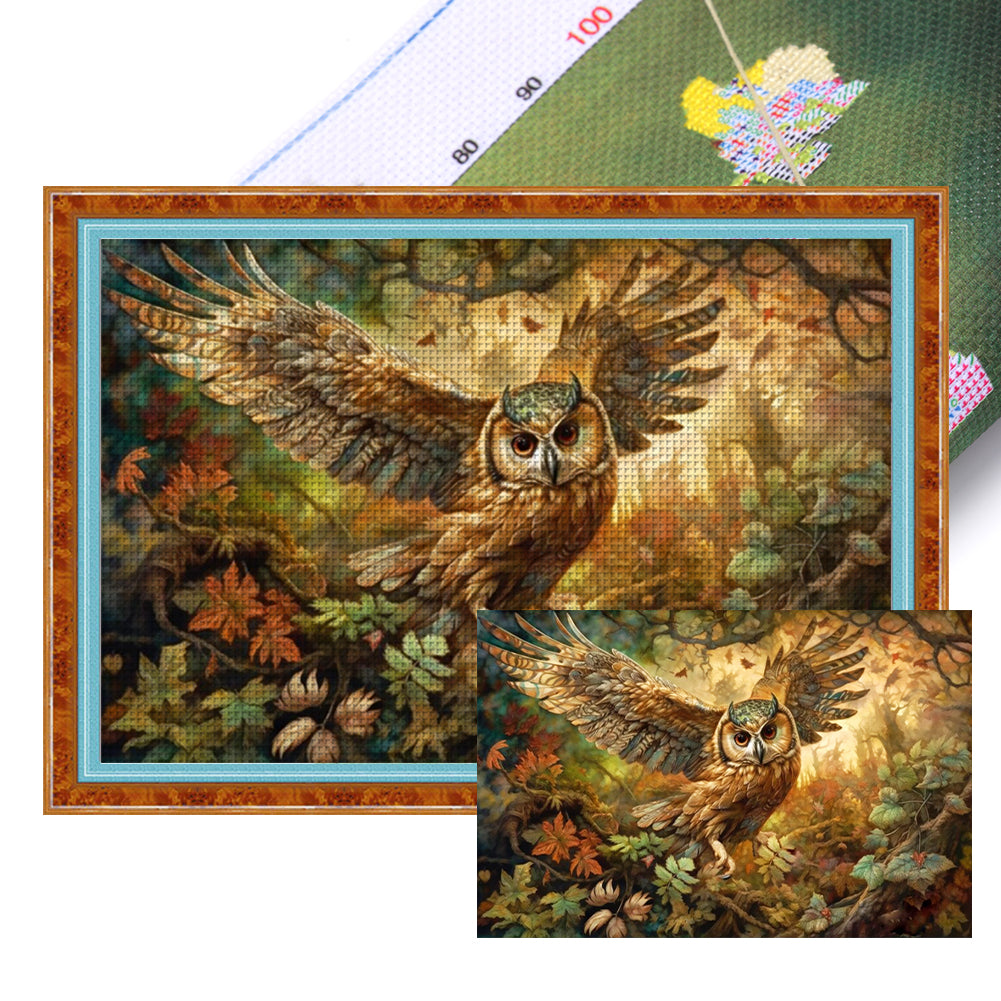 Owl - 11CT Stamped Cross Stitch 70*50CM