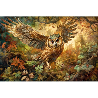 Owl - 11CT Stamped Cross Stitch 70*50CM