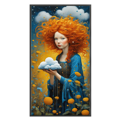 Cloud Girl - 11CT Stamped Cross Stitch 40*75CM