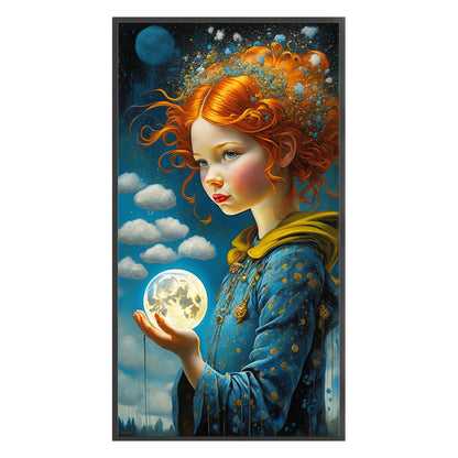 Cloud Girl - 11CT Stamped Cross Stitch 40*75CM