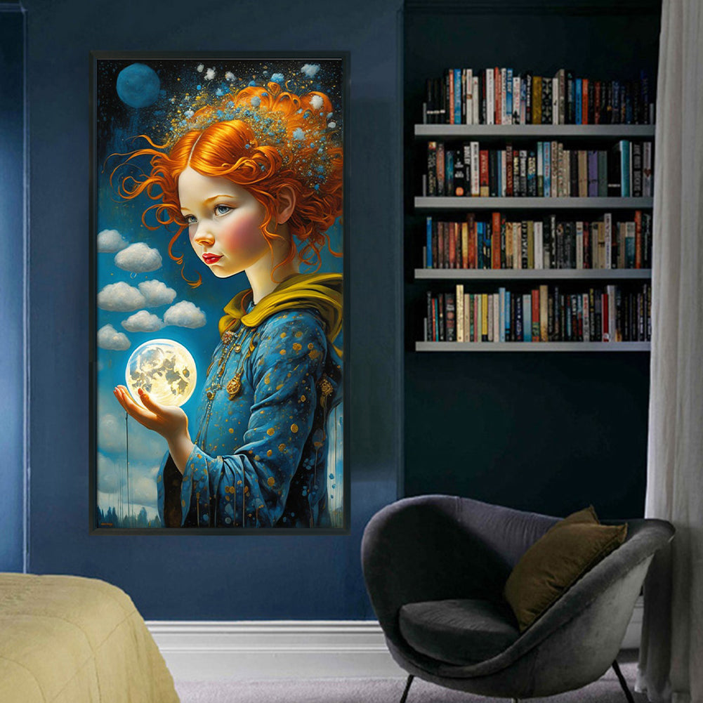 Cloud Girl - 11CT Stamped Cross Stitch 40*75CM