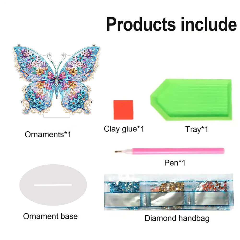Butterfly Desktop Diamond Art Kits Diamond Art Tabletop Decor Home Office Decor