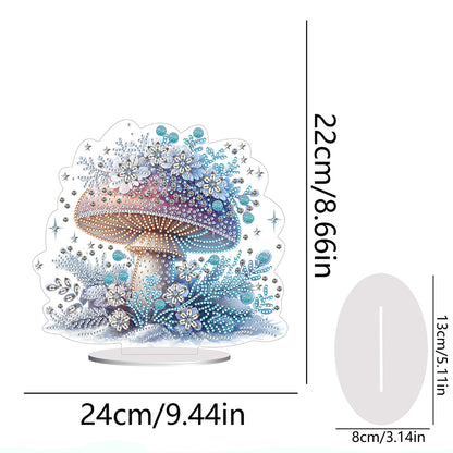 Mushroom Handmade Diamond Art Tabletop Decor Home Office Decor (Flower Mushroom)