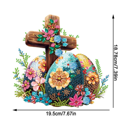 Special Shaped 5D Easter Egg Cross DIY Diamond Art Tabletop Decor Bedroom Decor