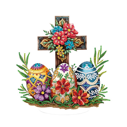 Special Shaped 5D Easter Egg Cross DIY Diamond Art Tabletop Decor Bedroom Decor