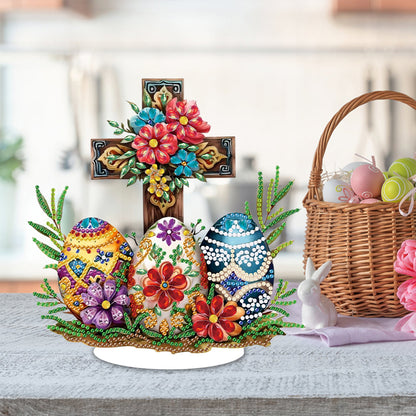 Special Shaped 5D Easter Egg Cross DIY Diamond Art Tabletop Decor Bedroom Decor