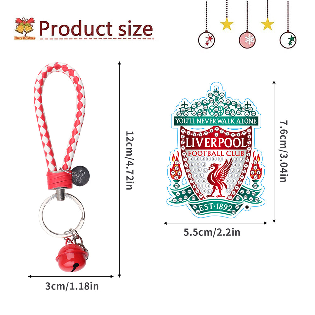 Double Side EST 1892 F.C. Diamond Painting Art Keychain Pendant Home Decor Craft