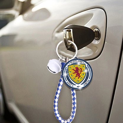 Double Side Scottish F.A. Diamond Painting Art Keychain Pendant Home Decor Craft