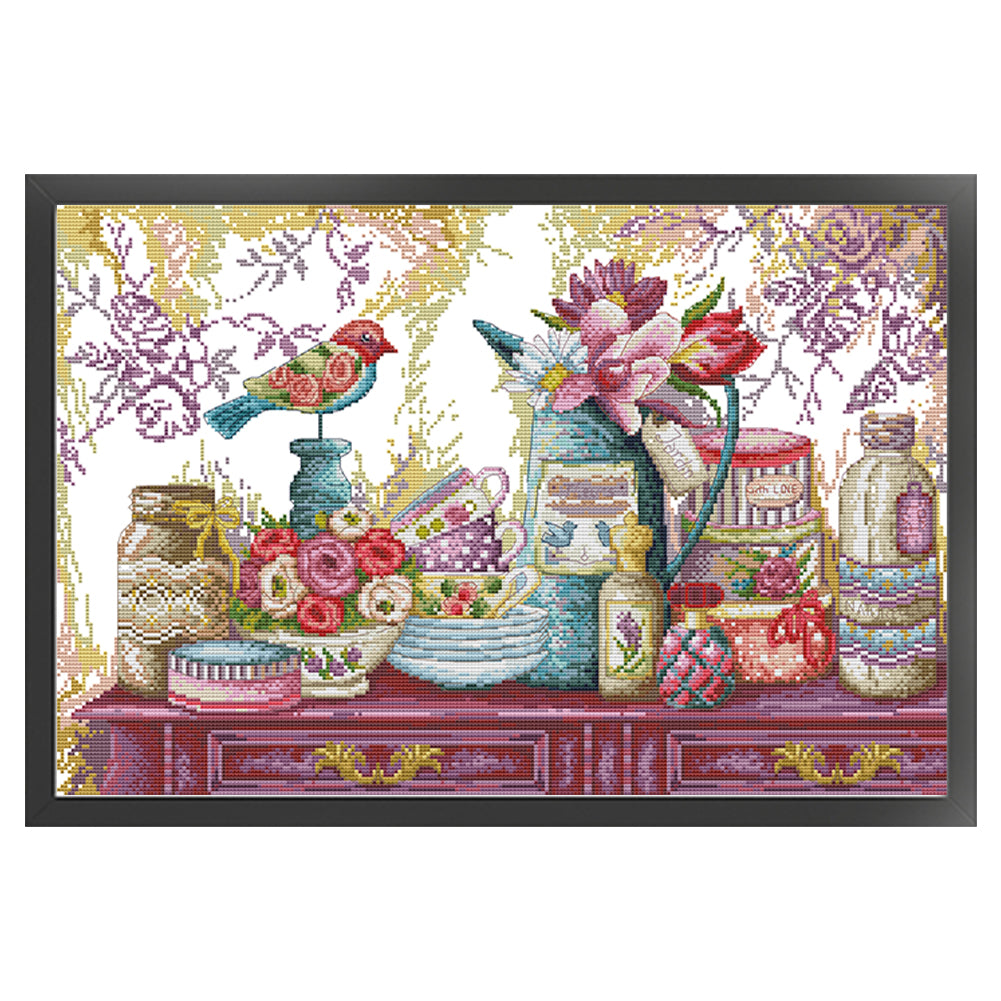 Wedding Supplies Two - 14CT Stamped Cross Stitch 53*37CM(Joy Sunday)