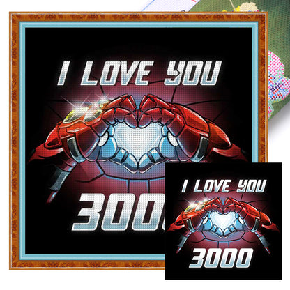 Iron Man - 11CT Stamped Cross Stitch 40*40CM