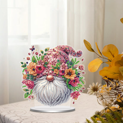 Single-Side Special Shape Spring Gnome Desktop Diamond Art Kits for Home Decor