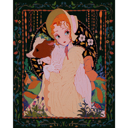 Girl - 11CT Stamped Cross Stitch 50*60CM