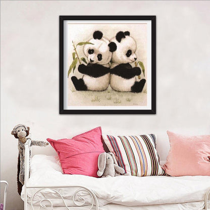 Lovely Panda - Full Round Drill Diamond Painting 30*30CM