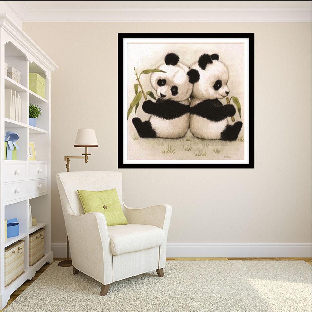 Lovely Panda - Full Round Drill Diamond Painting 30*30CM