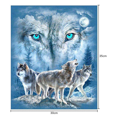 Wolf Living - Full Round Drill Diamond Painting 30*35CM