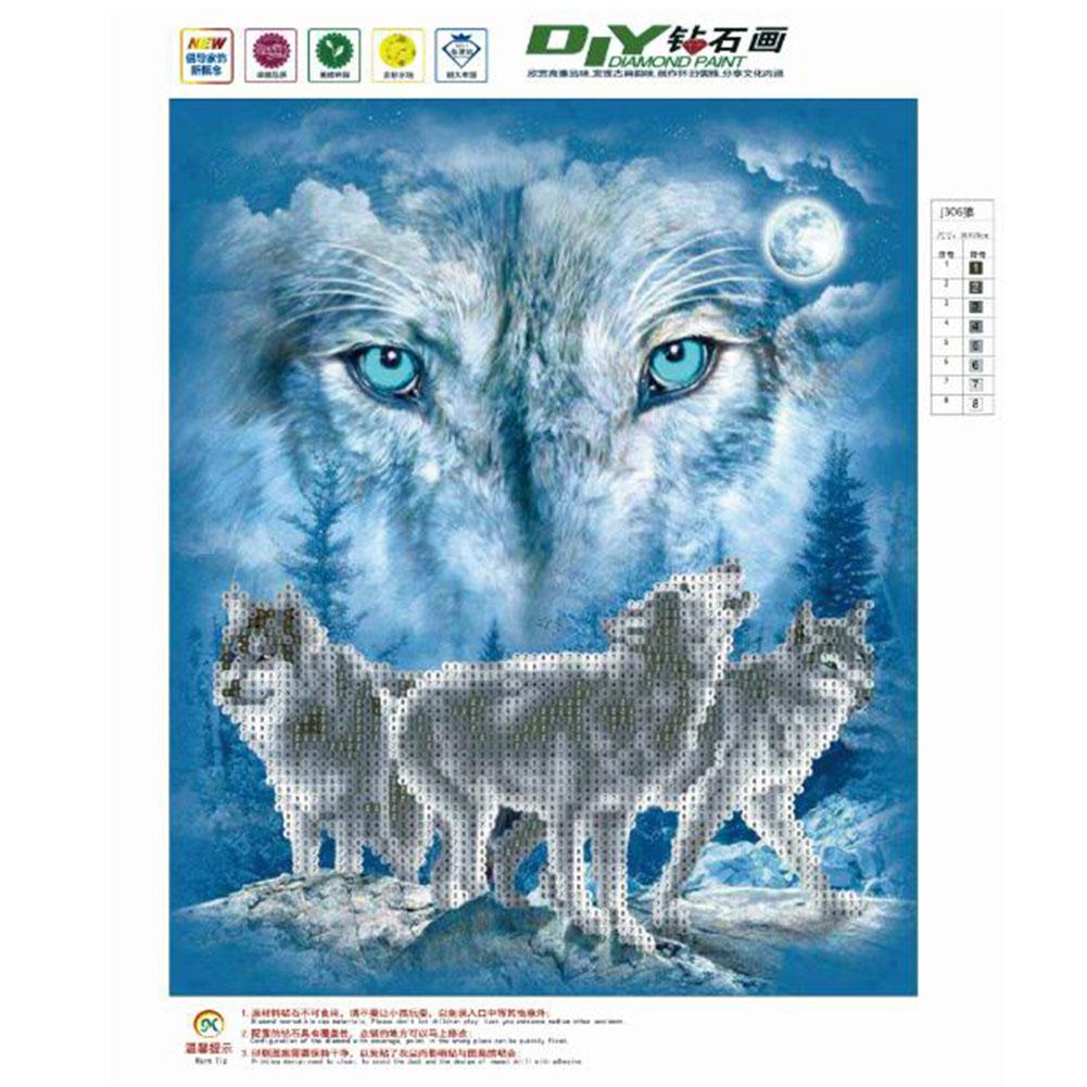 Wolf Living - Full Round Drill Diamond Painting 30*35CM