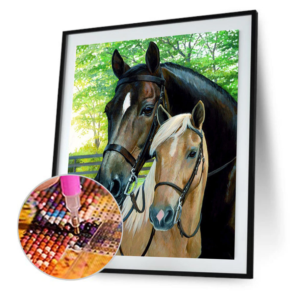 Horses - Full Square Drill Diamond Painting 30*40CM