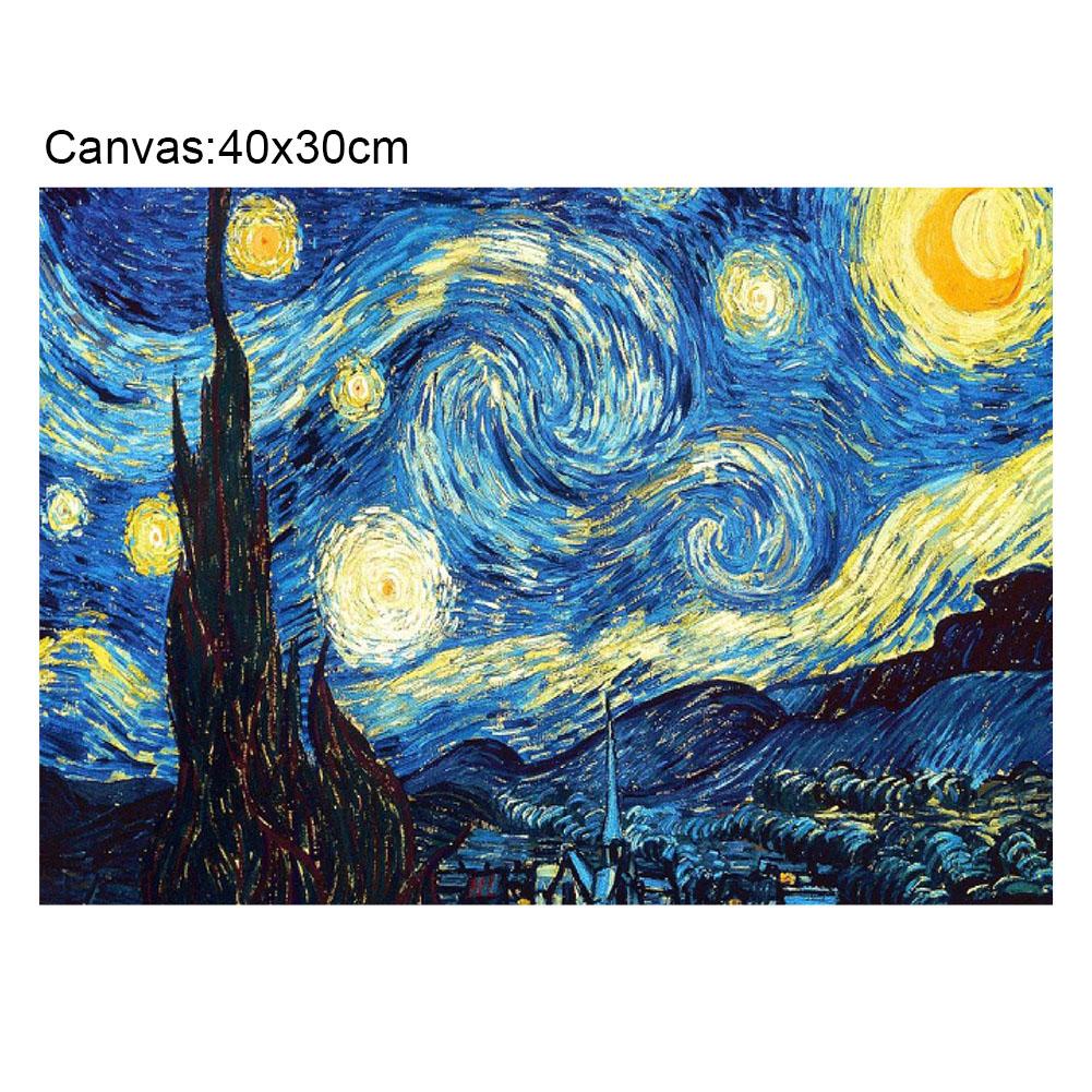 Starry Night - Full Round Drill Diamond Painting 40*30 CM