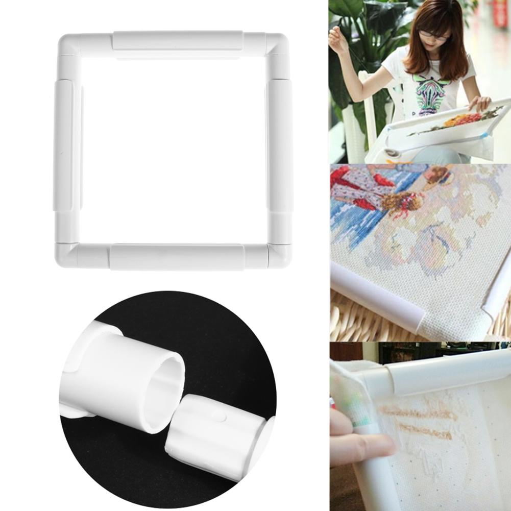 Square Shape Embroidery Frame Craft Cross Stitch Needlework Sewing Hoop(B)