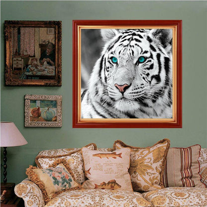 Tiger Head - Full Round Drill Diamond Painting 30*30CM