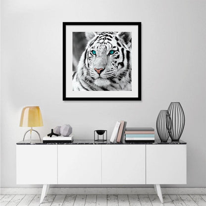 Tiger Head - Full Round Drill Diamond Painting 30*30CM