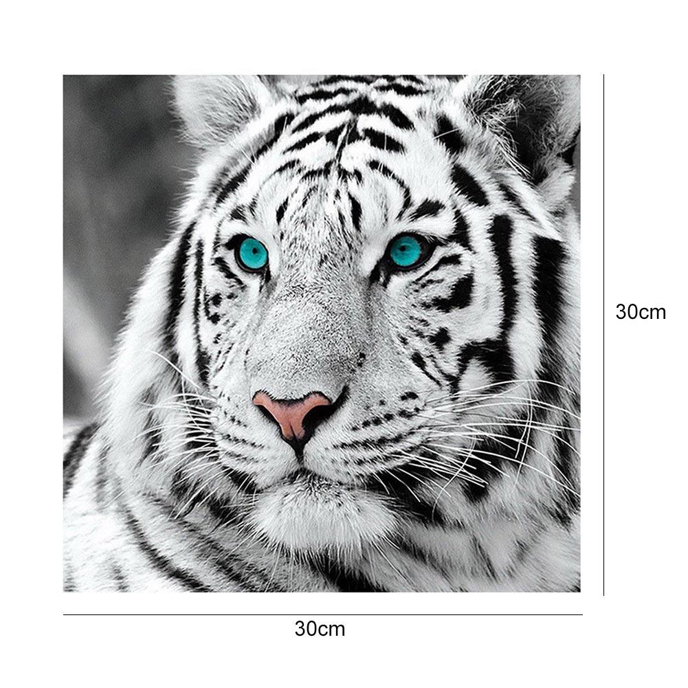 Tiger Head - Full Round Drill Diamond Painting 30*30CM