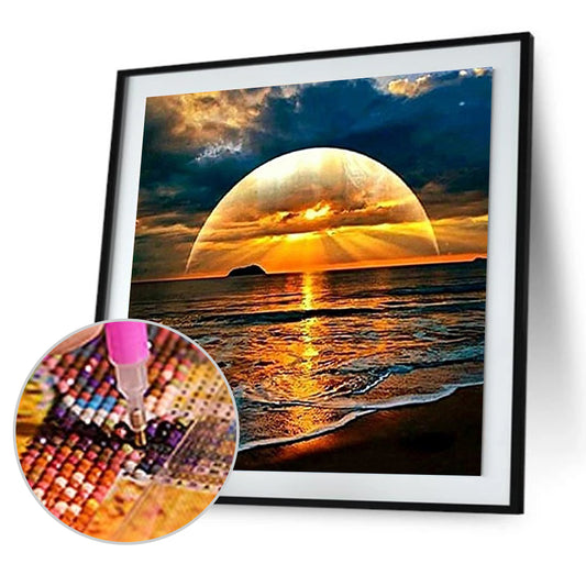 Sun Sea - Full Round Drill Diamond Painting 30*30 CM