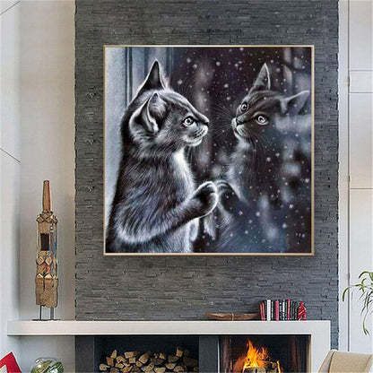 Cat - Full Square Drill Diamond Painting 30*30CM