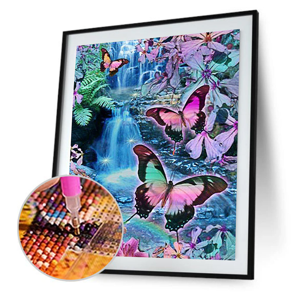 Butterfly - Full Round Drill Diamond Painting 30*40CM