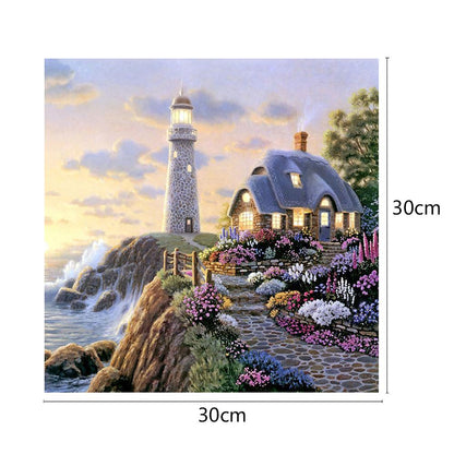 House - Full Round Drill Diamond Painting 30*30CM