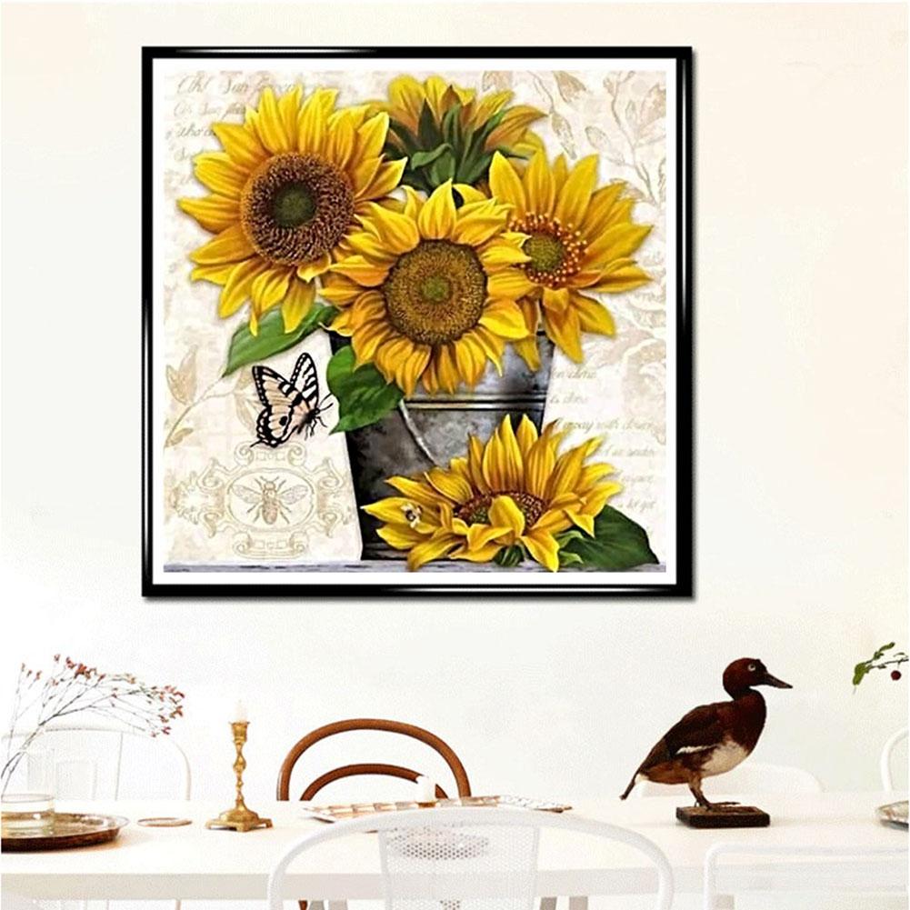 Sunflower - Full Round Drill Diamond Painting 30*30CM