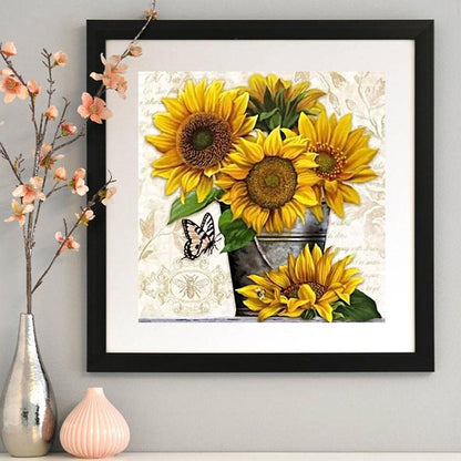 Sunflower - Full Round Drill Diamond Painting 30*30CM