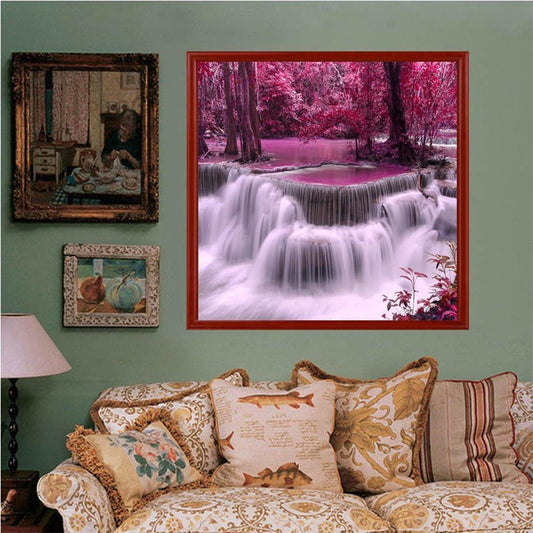 Waterfall - Full Round Drill Diamond Painting 30*30 CM