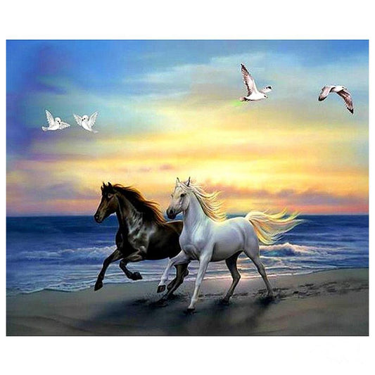 Horses - Full Round Drill Diamond Painting 30*40CM