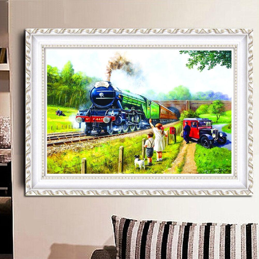 Train - Full Round Drill Diamond Painting 40*30CM