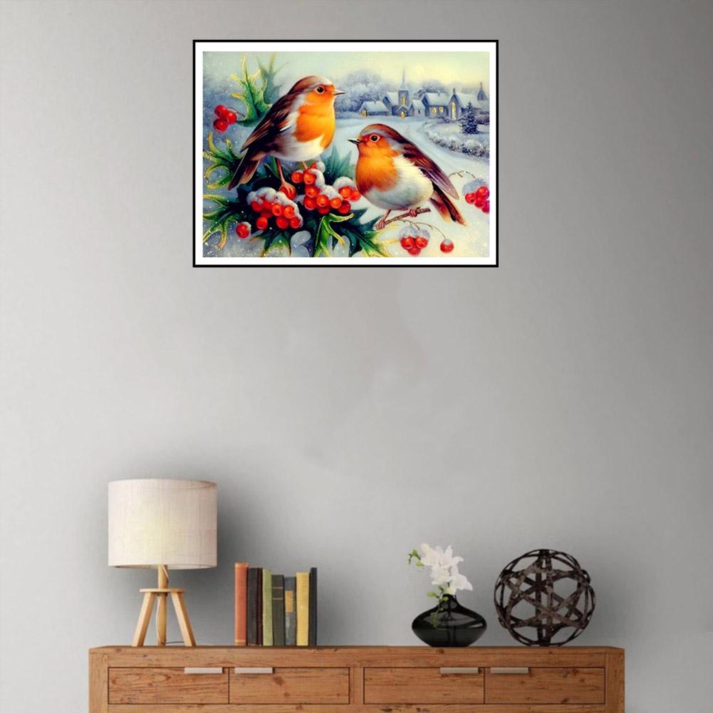 Snow Birds - Full Round Drill Diamond Painting 30*40CM