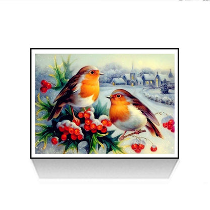 Snow Birds - Full Round Drill Diamond Painting 30*40CM