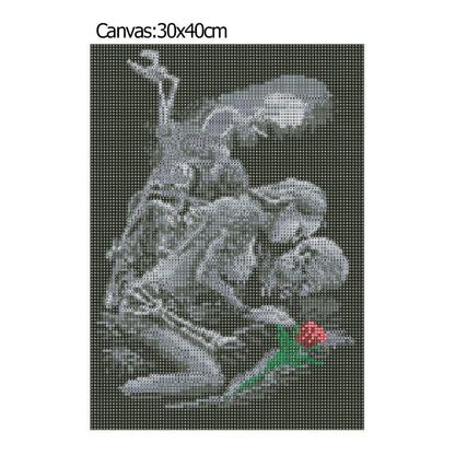 Beauty Skull - Full Round Drill Diamond Painting 40*30CM